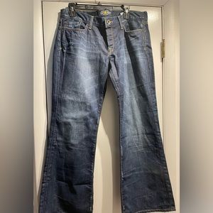 Lucky Brand LIL Maggie Low Rise flare leg Distressed Jeans. $20 OBO Size 16/33
